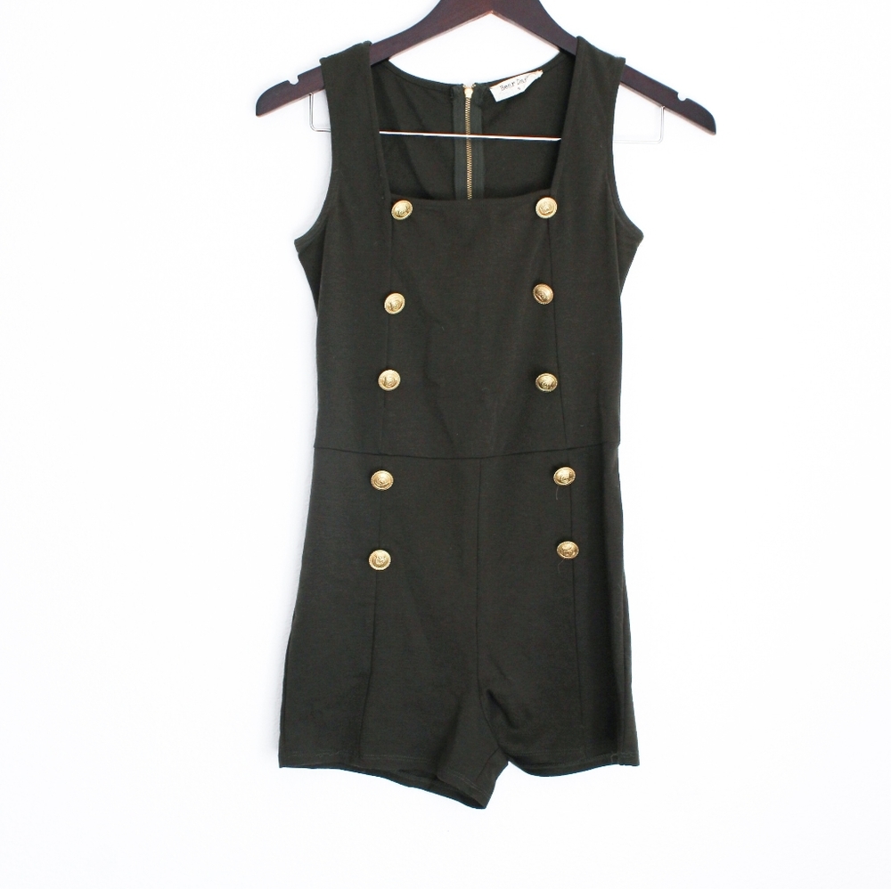 BEAR DANCE Golden Button Romper